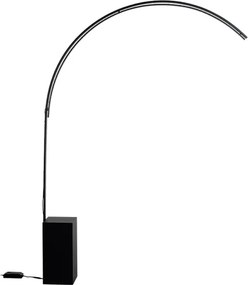 Lampada piantana LED BIBLIO in metallo verniciato Nero 142x215 cm