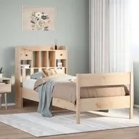 Letto Libreria senza Materasso 100x200 cm in Legno di Pino 3323032