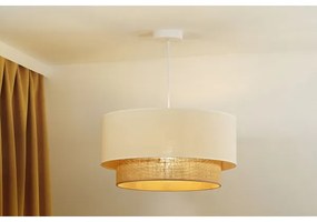 Duolla - Lampadario a sospensione con filo BOHO 1xE27/40W/230V diametro 45 cm color crema/marrone