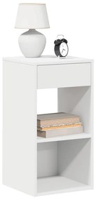 Comodino Con Cassetto Bianco 35x34x66,5 Cm /