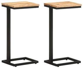 Tavolini Laterali 2 Pz 31,5x24,5x64,5 Cm Massello Dacacia /