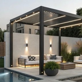 Zuma Line SJ20210-2W- Applique da esterno HARMONIA 2xGU10/35W/230V IP44 nero