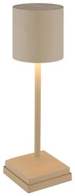 Globo 58487S - Lampada da tavolo ricaricabile a LED DIXON, dimmerabile con controllo touch, 1,5W/5V 2200 mAh beige