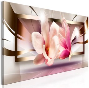 Quadro Flowers outside the Frame (1 Part) Narrow  Colore Rosa, Dimensioni e Misure 120x40