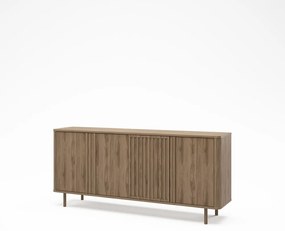 Cassettiera di colore naturale con effetto rovere 180x80x40 cm Salma – Marckeric