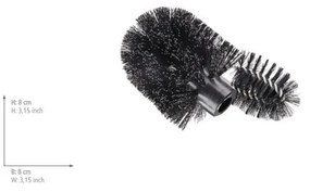 Testina di ricambio in plastica nera per scopino Ø 8 cm - Wenko