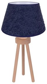 Duolla - Lampada da tavolo BOUCLE 1xE27/15W/230V diametro 28 cm blu/legno
