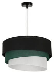 Duolla - Lampadario a sospensione con filo TRIO 1xE27/15W/230V diametro 45 cm nero/verde/bianco