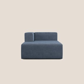 Nettuno modulo chaise longue in morbido tessuto bouclè T07