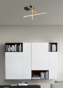 Plafoniera LED Trinidad nero IP20 cct da bianco caldo a bianco freddo con regolazione di temperatura, 1050 lumen NOVECENTO