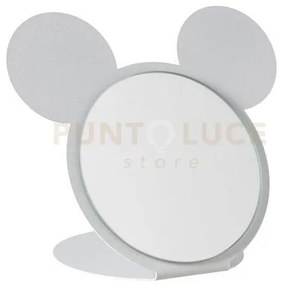 Specchio da tavolo di design mouse bianco marmo in ferro, vetro per...