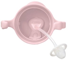 Tazza con cannuccia - rosa 240 ml