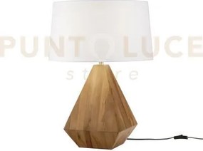 Lume munari forma geometrica in legno 1 luce attacco e27 h.63cm
