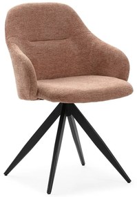 Set di sedie da pranzo marrone chiaro in imbottito con braccioli 2 pz Tamara – Marckeric