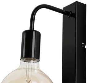 Applique ASTRID 1xE27/60W/230V nero lucido