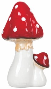 Decorazione natalizia in ceramica, altezza 23,5 cm Fungo - VDE Tivoli 1996