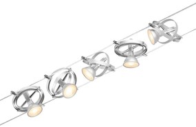 Paulmann 94436 - SET 5xGU5,3/10W Faretto CARDAN 230V cromo opaco