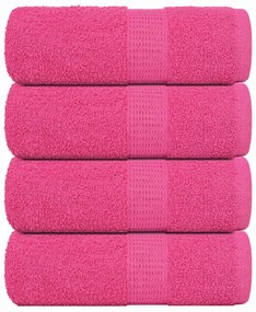 Asciugamani Per Sapone 4 Pz Rosa 30x30 Cm 360 G/m² 100% Cotone /