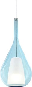Ideal Lux - Lampada a sospensione con cavo KALIQUE 1xE27/42W/230V Ø 18 cm blu fumé