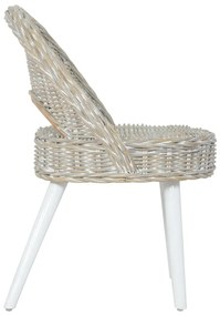 Poltrona in Rattan Kubu Bianco