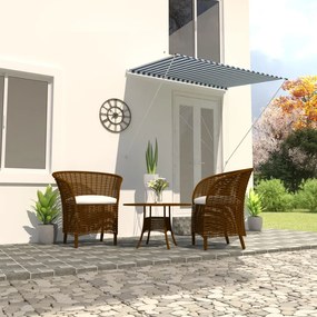 Tenda Da Sole Retrattile 200x150 Cm Blu E Bianco /