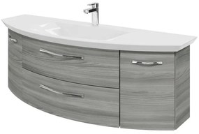 Mobile da bagno sospeso sotto lavabo L 139 x H 48 x P 46.2 cm grigio, 2 cassetti, 2 ante PELIPAL Cassca