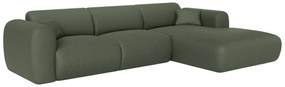Grande divano in Tessuto chiné Verde - Angolo a destra - POGNI