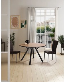 Set di sedie da pranzo nere 4 pz Holly - Marckeric