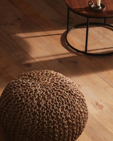 Kave Home - Pouf rotondo Doraldina 100% juta Ø 50 cm