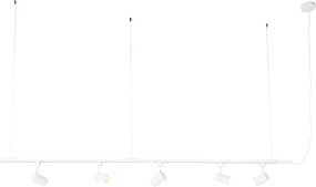 Sistema di binari sospesi Smart bianco monofase incl. 5 Wifi GU10 - Iconic Jeana
