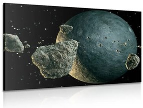 Quadro su tela – Meteoriti intorno al pianeta