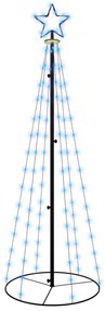 Albero di Natale a Cono Blu 108 LED 70x180 cm