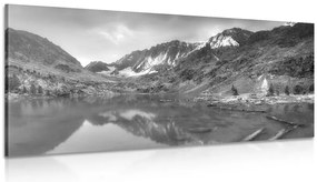 Quadro su tela – Montagne maestose in bianco e nero