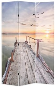 Paravento Pieghevole 120x170 Cm Stampa Lago /
