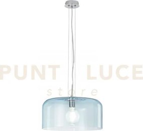 Lampadario a sospensione gibus turchese 1 luce attacco e27 40x40x15...