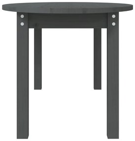 Tavolino da Salotto Grigio 110x55x45 cm Legno Massello di Pino