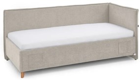 Letto da bambini con sponde beige imbottito con contenitore con rete inclusa 90x200 cm Fun – Meise Möbel