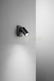 Faretto in alluminio colore nero oddy 1 luce attacco gu10  orientab...