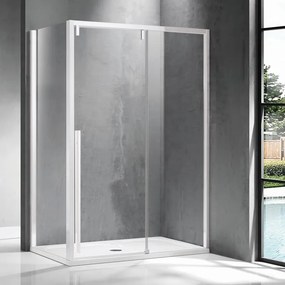 Box doccia 80x120 telaio bianco vetro 8mm  | KSA5000B - KAMALU