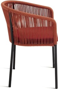 Sedia in corda Ruggine con struttura in metallo JOAN 2 sedie