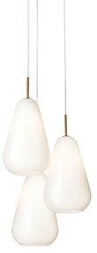 Anoli 3 Lampadario Nordic Gold/Opale - Nuura