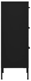 Armadietto nero 42,5x35x101,5 cm in acciaio