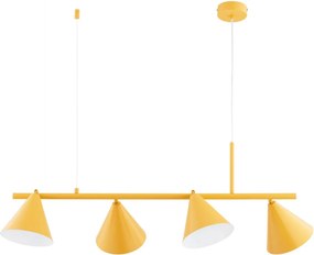 Lampadario a sospensione ZELTA 4xE27/15W/230V, giallo