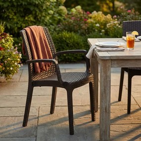 ALMA - poltrona da giardino impilabile in wicker stampato