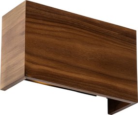 Lampada da parete intelligente in legno di noce 24 cm con Wi-Fi G9 - Otan