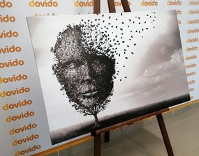 Stampa su tela – Volto astratto in forma di albero
