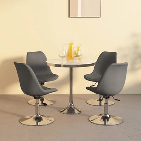 Sedie da pranzo girevoli 4 pz grigio chiaro in tessuto