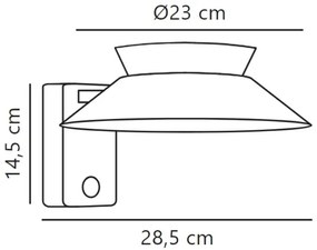 Nordlux - Lampada da parete solare a LED con sensore JUSTINA LED/5W/3,7V IP44