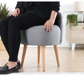 Poltroncina per bambini NIKI Ø 46 cm grigia