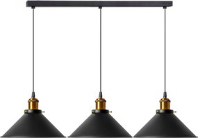 LAMPADA DA SOFFITTO PENSILE PORTO BLACK 3CP